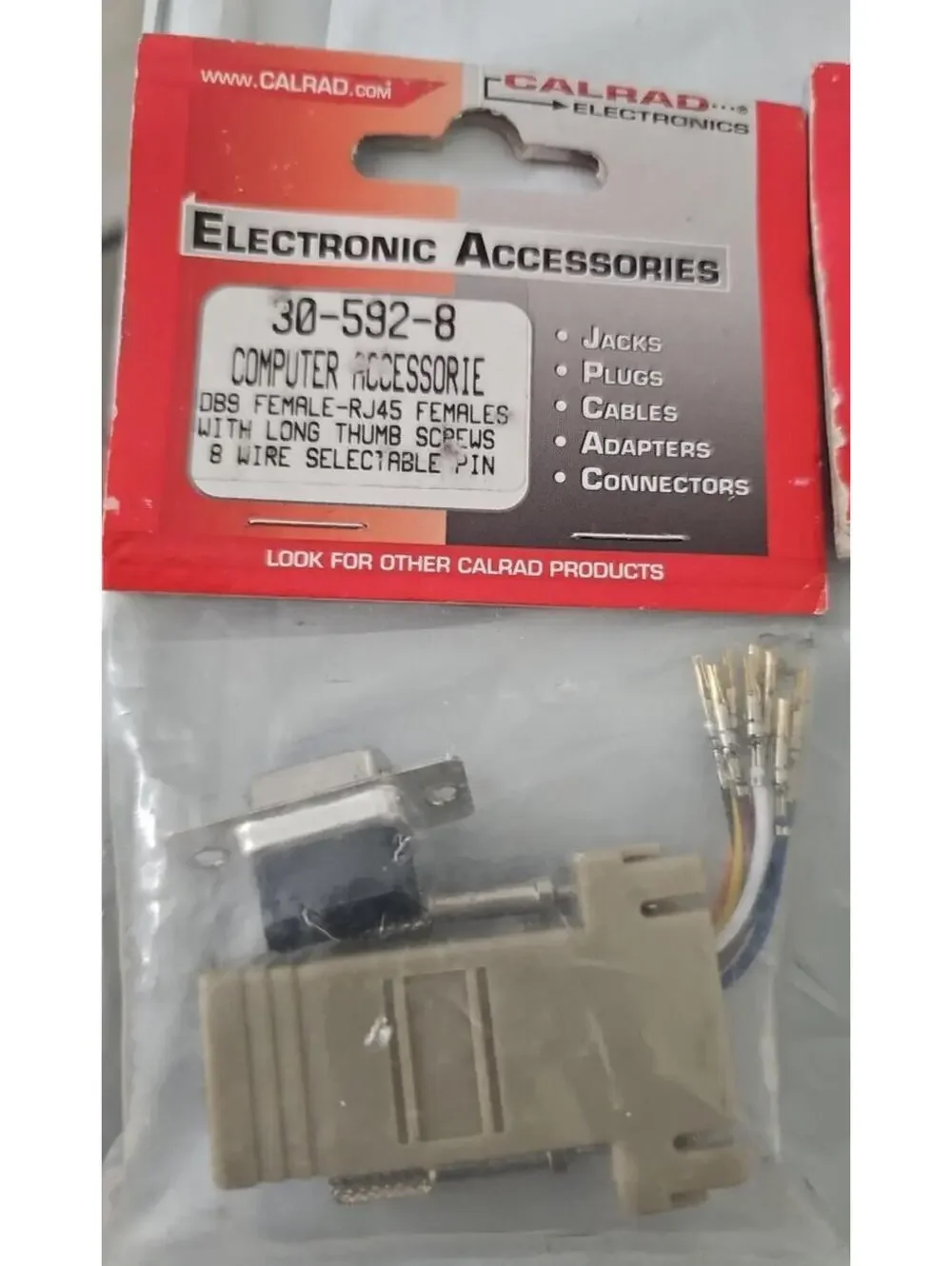 8pcs DB9 Female to RJ45 Modular Adapter Jack Connector Model: 30-592-8